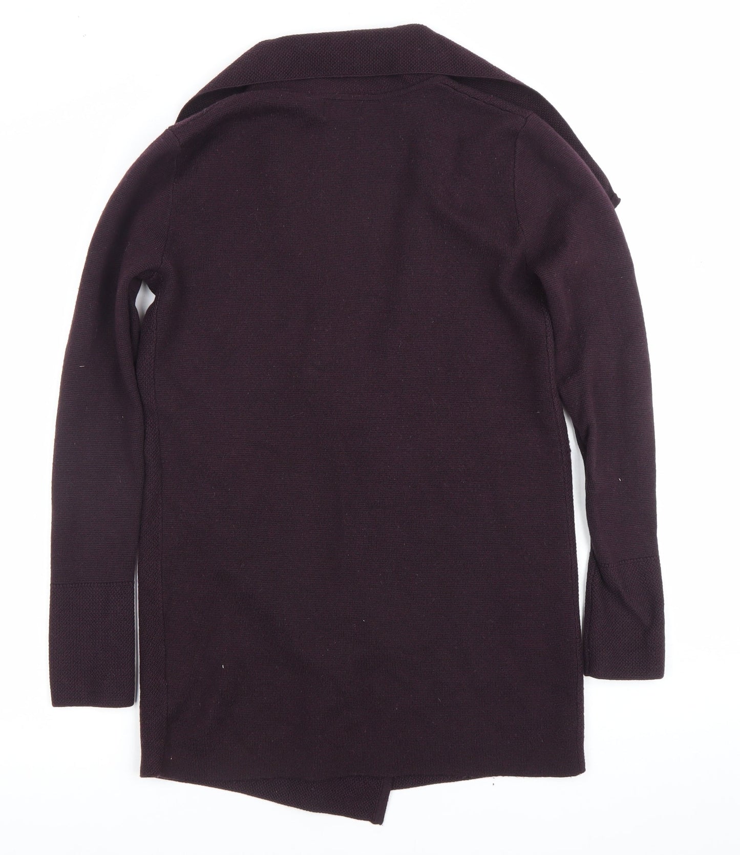 Jigsaw Womens Purple Wool Cardigan XS Long Sleeve V-Neck