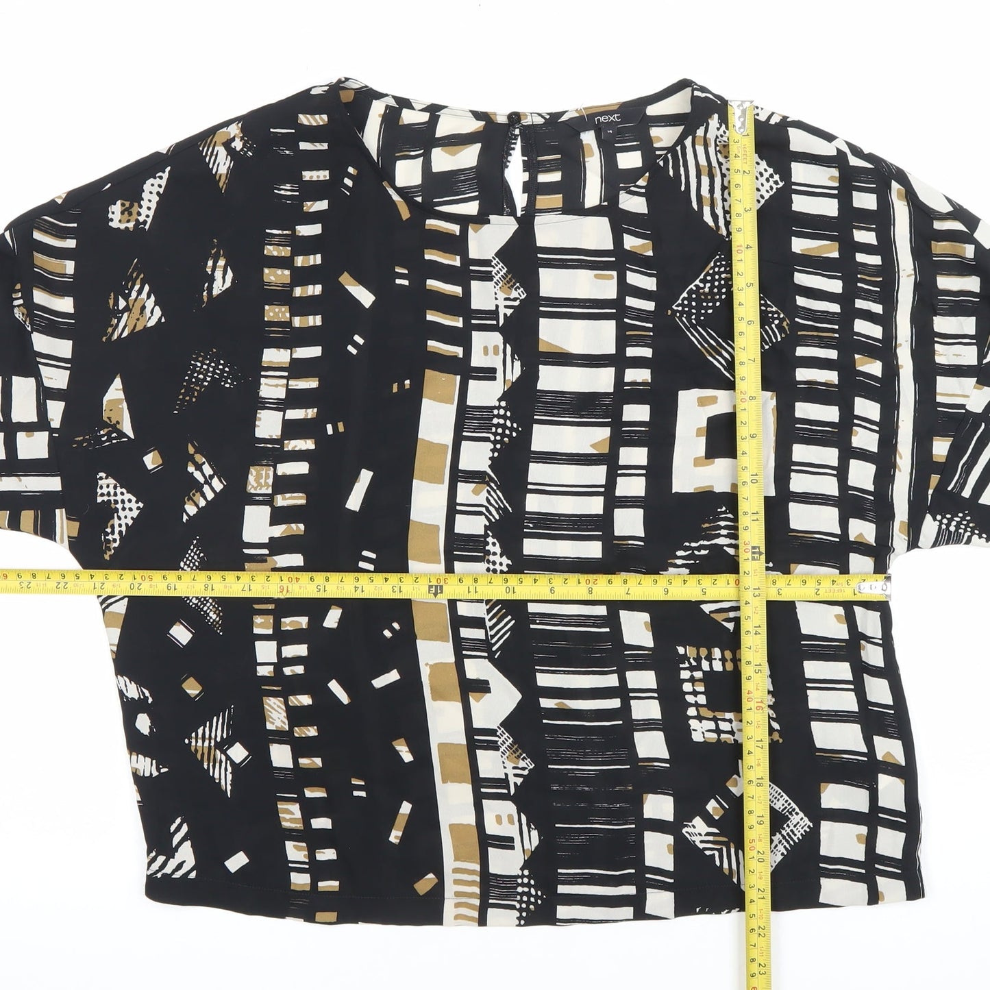 Next Women’s Multicoloured Geometric Tunic Blouse Size 14