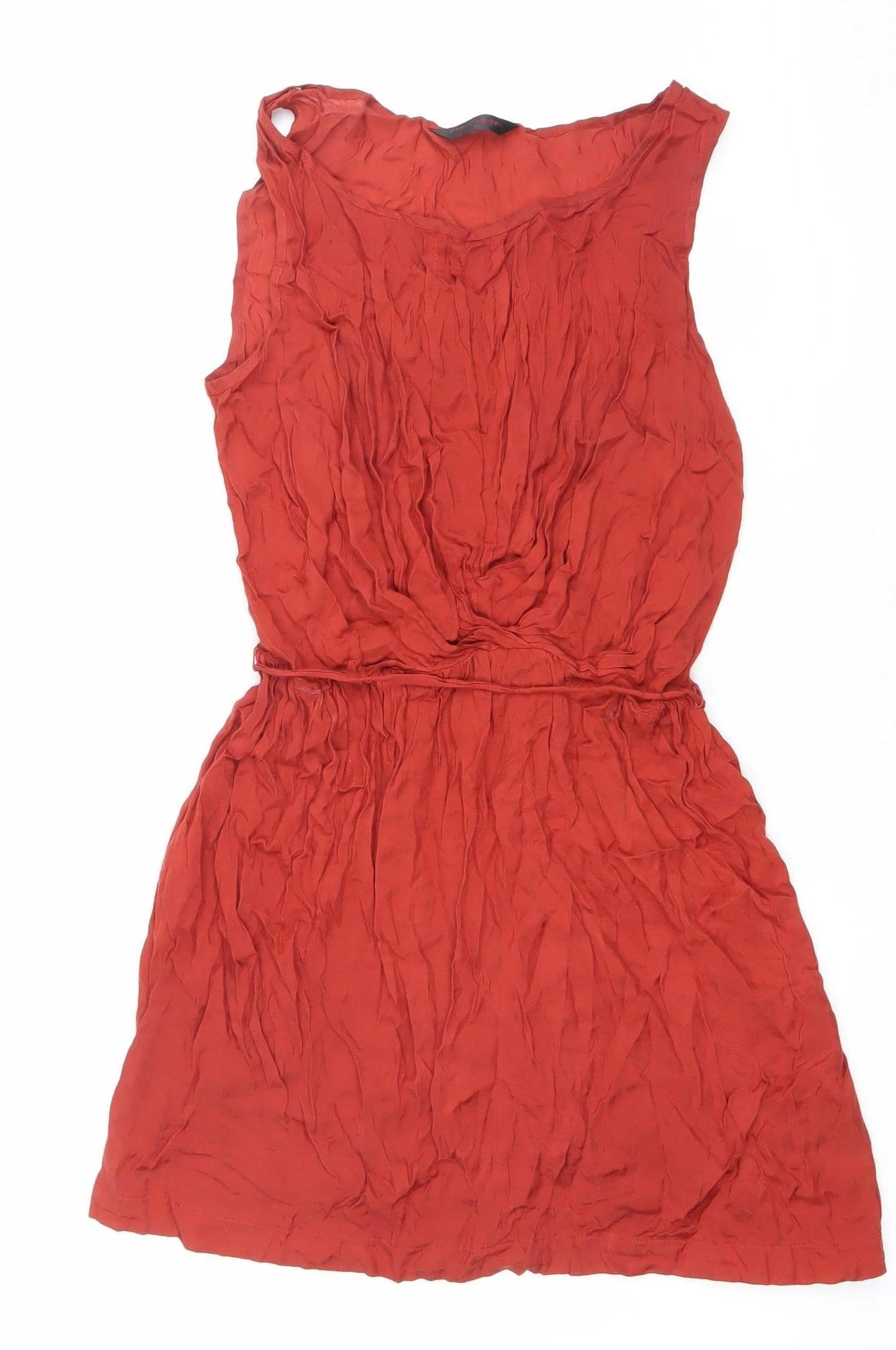 One Step Beyond Women’s Red One Shoulder Ruched A-Line Dress Size 10
