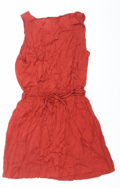 One Step Beyond Women’s Red One Shoulder Ruched A-Line Dress Size 10