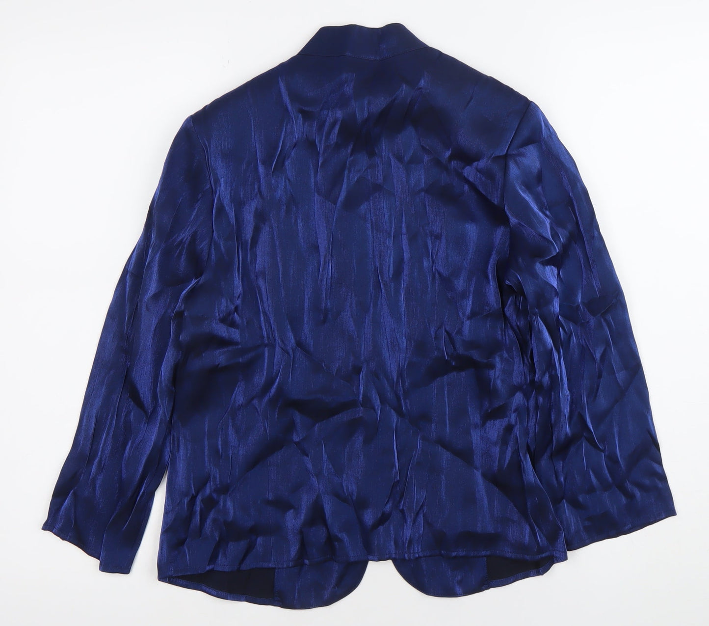 Eastex Women’s Blue Size 10 Floral Shawl Collar Suit Jacket