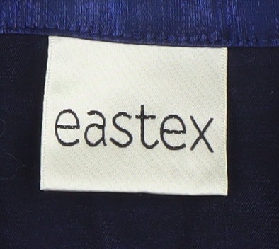 Eastex Women’s Blue Size 10 Floral Shawl Collar Suit Jacket