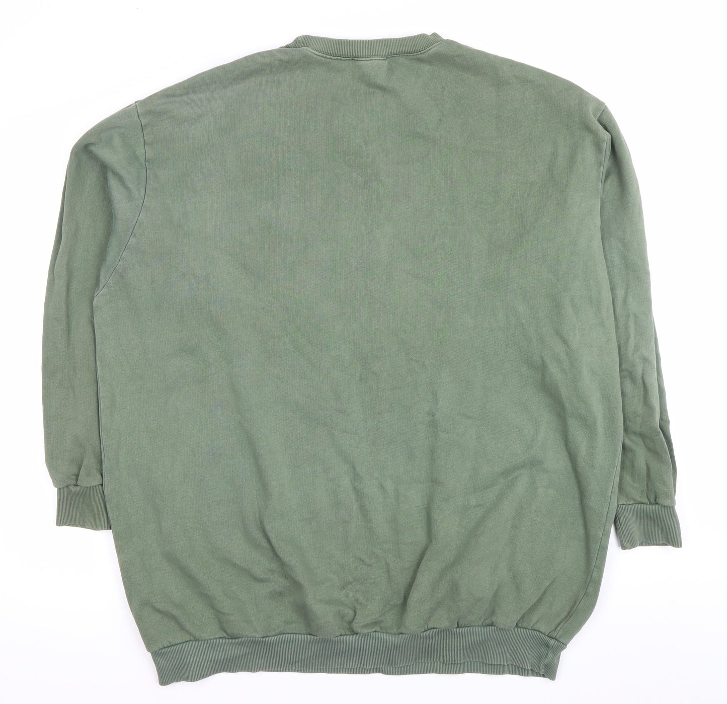 Pull&Bear Unisex Green Boston Logo Sweatshirt XL Cotton Blend