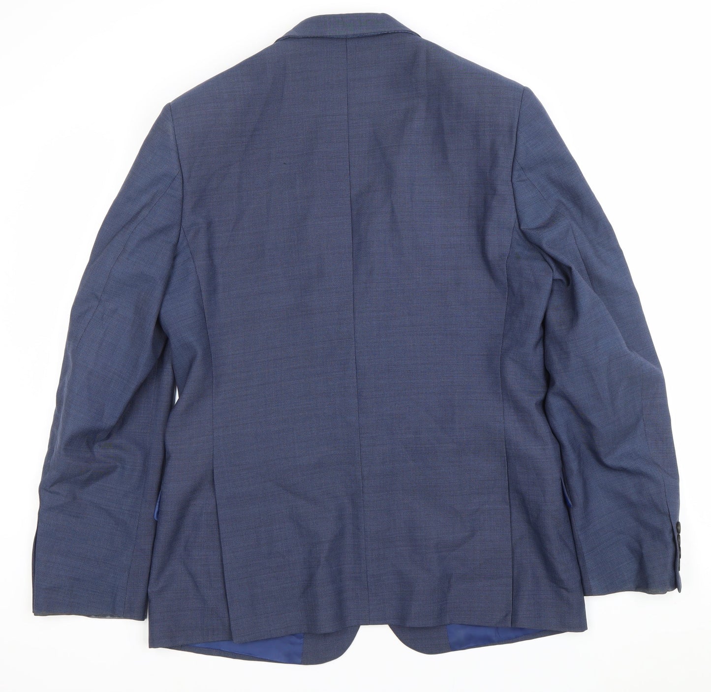 Marks and Spencer Men’s Blue Wool Blend Suit Jacket 40in Chest M