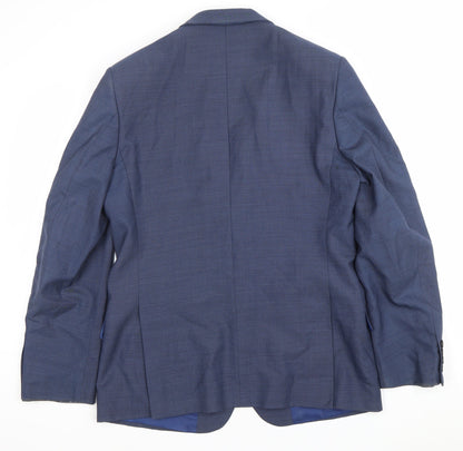 Marks and Spencer Men’s Blue Wool Blend Suit Jacket 40in Chest M