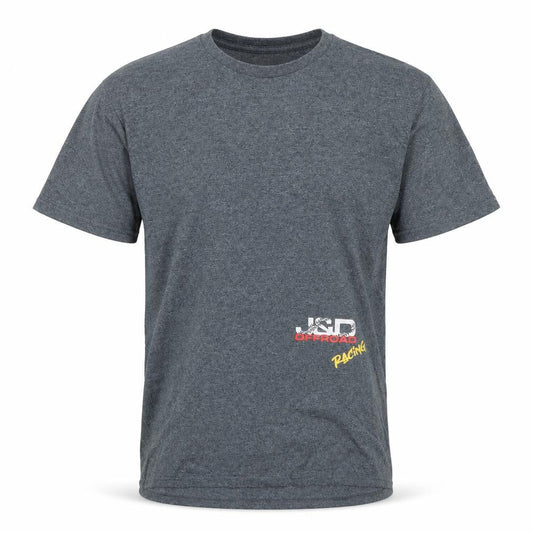 Gildan Men’s Grey Racing Graphic T-Shirt Size L Short Sleeve Crew Neck