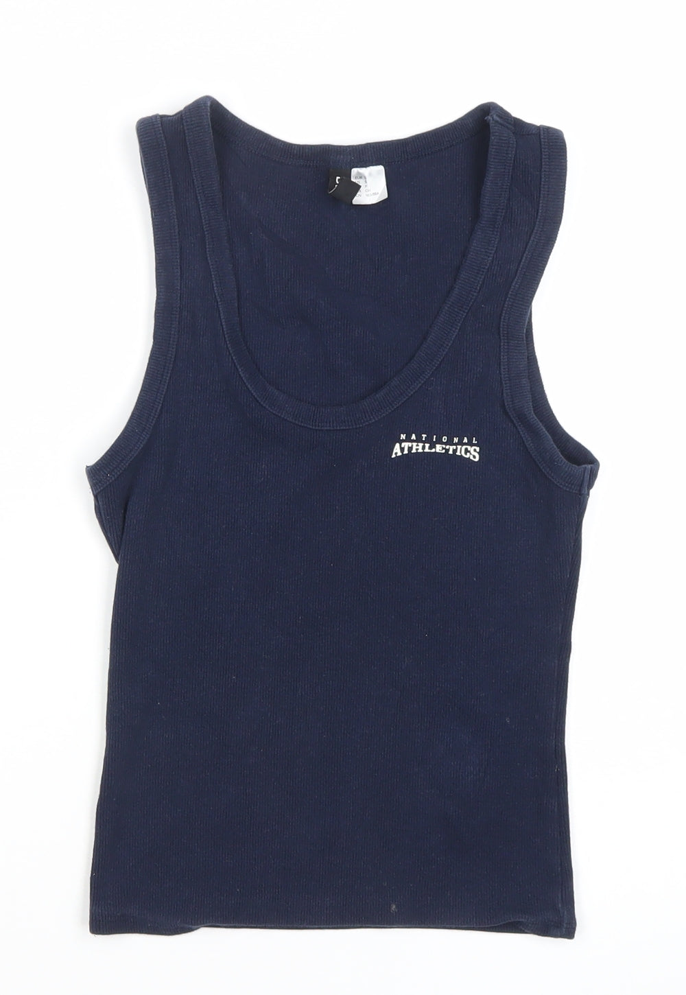 H&M Divided Women’s Blue Tank Top Size 8 Slim Fit Cotton