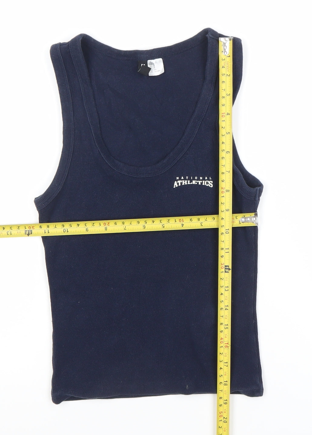 H&M Divided Women’s Blue Tank Top Size 8 Slim Fit Cotton