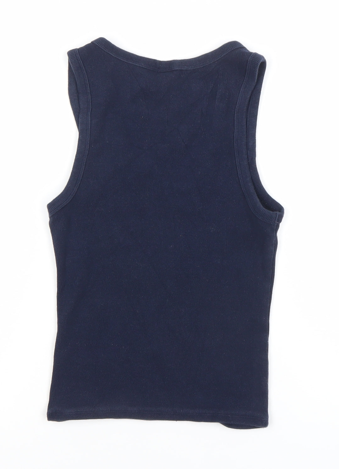 H&M Divided Women’s Blue Tank Top Size 8 Slim Fit Cotton