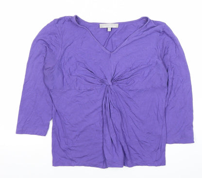 Fenn Wright Manson Women’s Petite Purple Viscose Tunic Blouse L