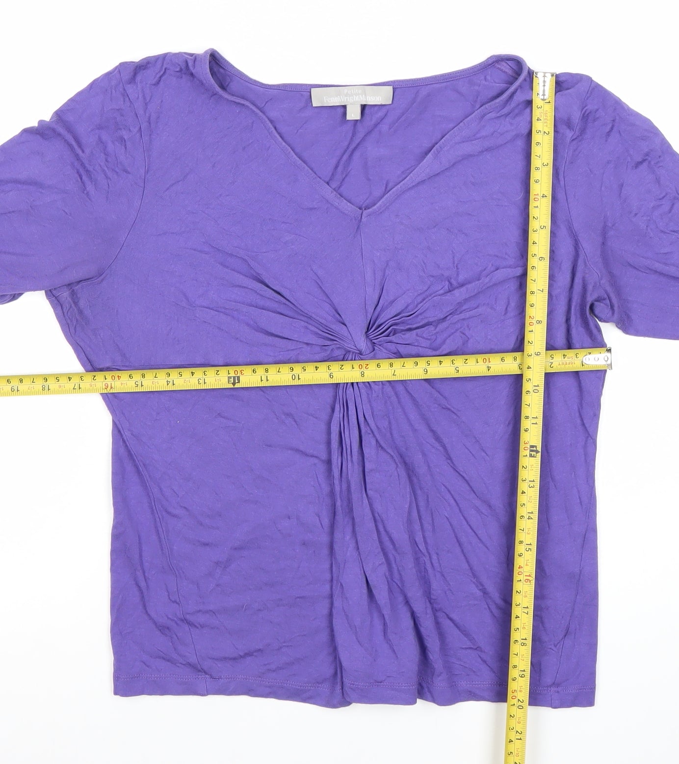 Fenn Wright Manson Women’s Petite Purple Viscose Tunic Blouse L