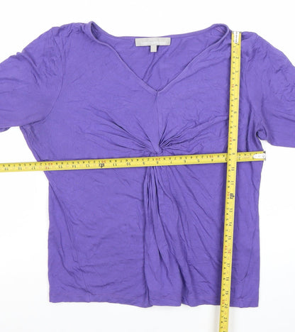 Fenn Wright Manson Women’s Petite Purple Viscose Tunic Blouse L