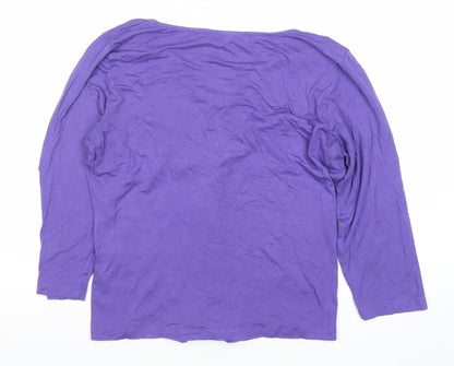 Fenn Wright Manson Women’s Petite Purple Viscose Tunic Blouse L