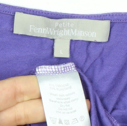 Fenn Wright Manson Women’s Petite Purple Viscose Tunic Blouse L