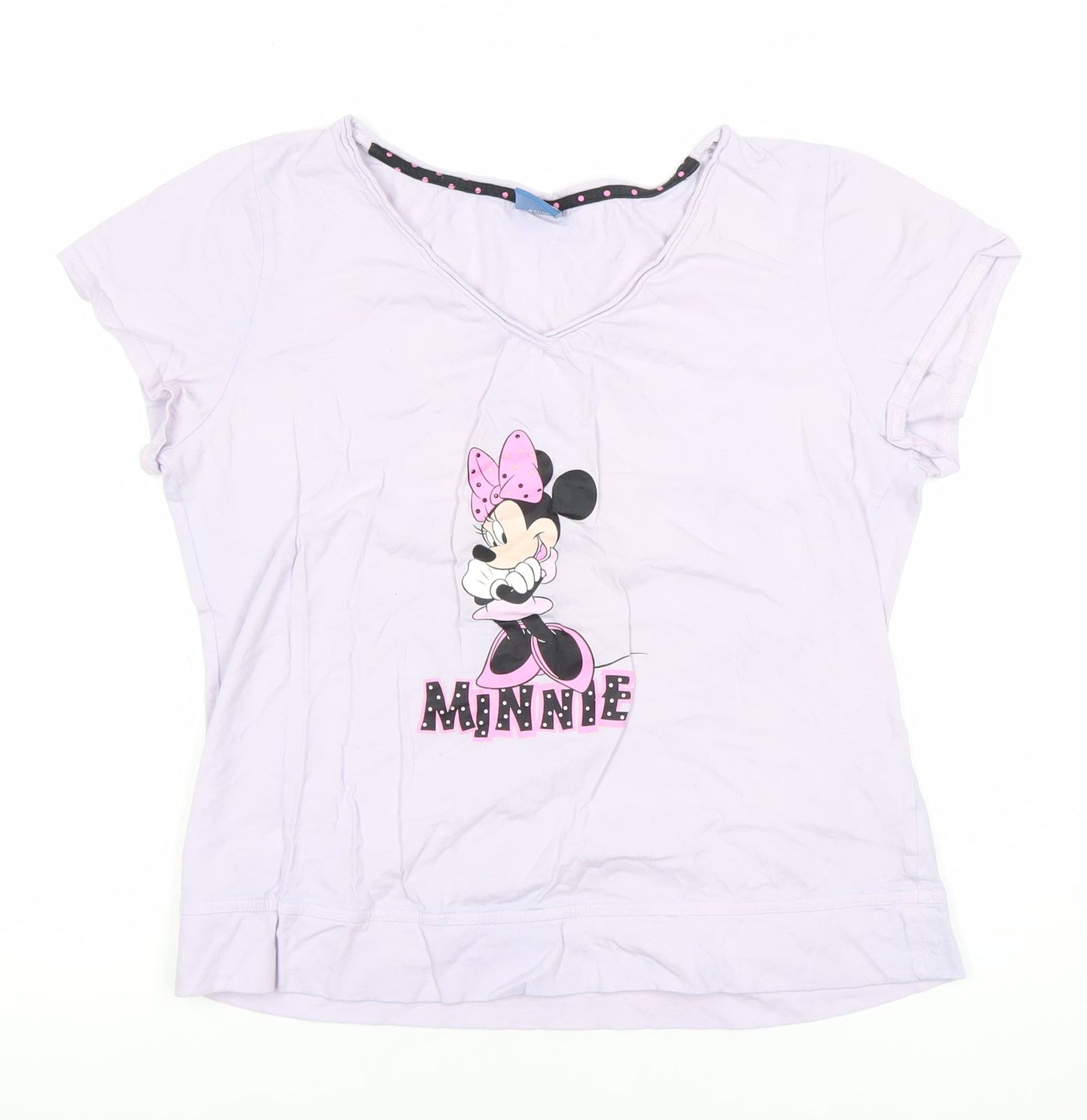 Disney Teens Purple Minnie Mouse T-Shirt Size 10-12 Cotton