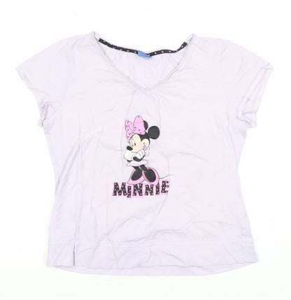 Disney Teens Purple Minnie Mouse T-Shirt Size 10-12 Cotton