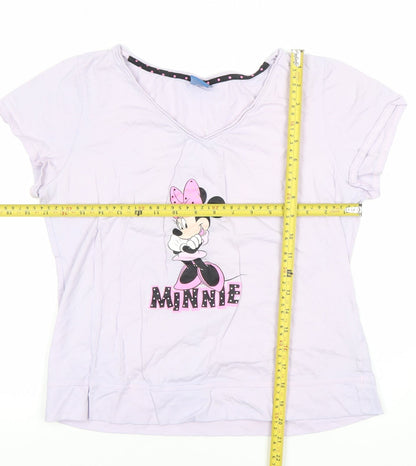 Disney Teens Purple Minnie Mouse T-Shirt Size 10-12 Cotton