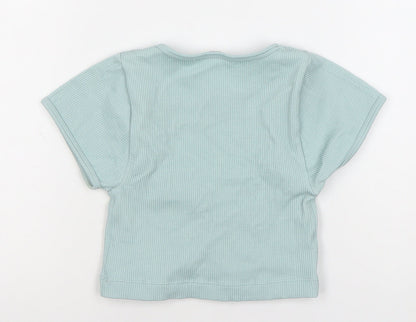 Gilly Hicks Women’s Blue XS Cropped Slim Fit Activewear T-Shirt