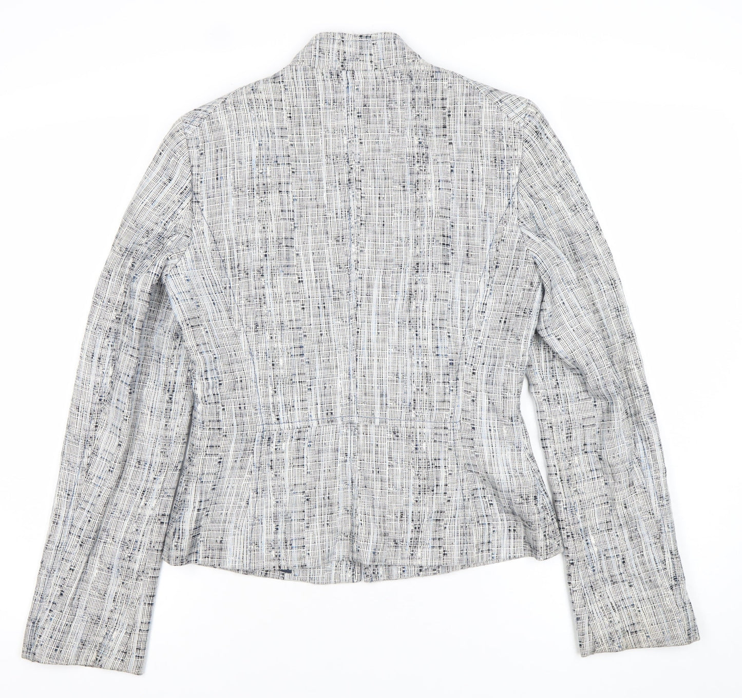 Marks and Spencer Women Grey Bouclé Blazer Jacket Size 10