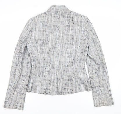 Marks and Spencer Women Grey Bouclé Blazer Jacket Size 10