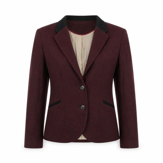 H&M Womens Red Slim Fit Blazer Jacket Size 10 Workwear Business