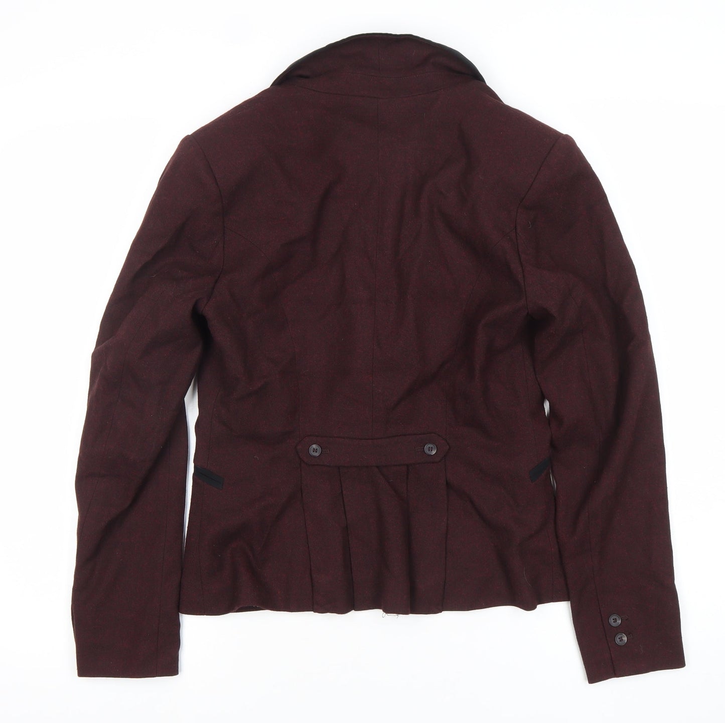 H&M Womens Red Slim Fit Blazer Jacket Size 10 Workwear Business