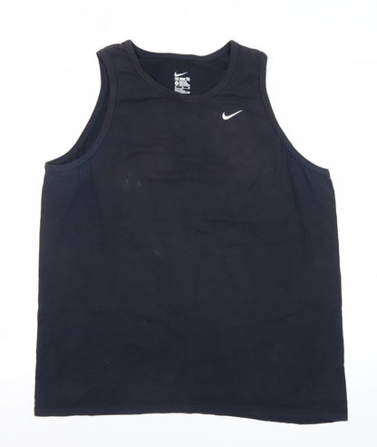 Nike Men's Black XL Sleeveless Crew Neck Athletic Fit Cotton Tee