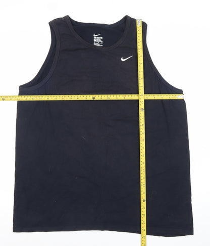 Nike Men's Black XL Sleeveless Crew Neck Athletic Fit Cotton Tee