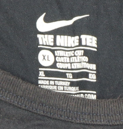 Nike Men's Black XL Sleeveless Crew Neck Athletic Fit Cotton Tee