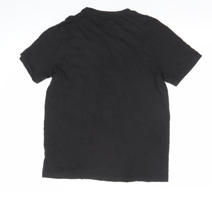 Puma Men's Black Medium Crew Neck Short Sleeve Logo T-Shirt