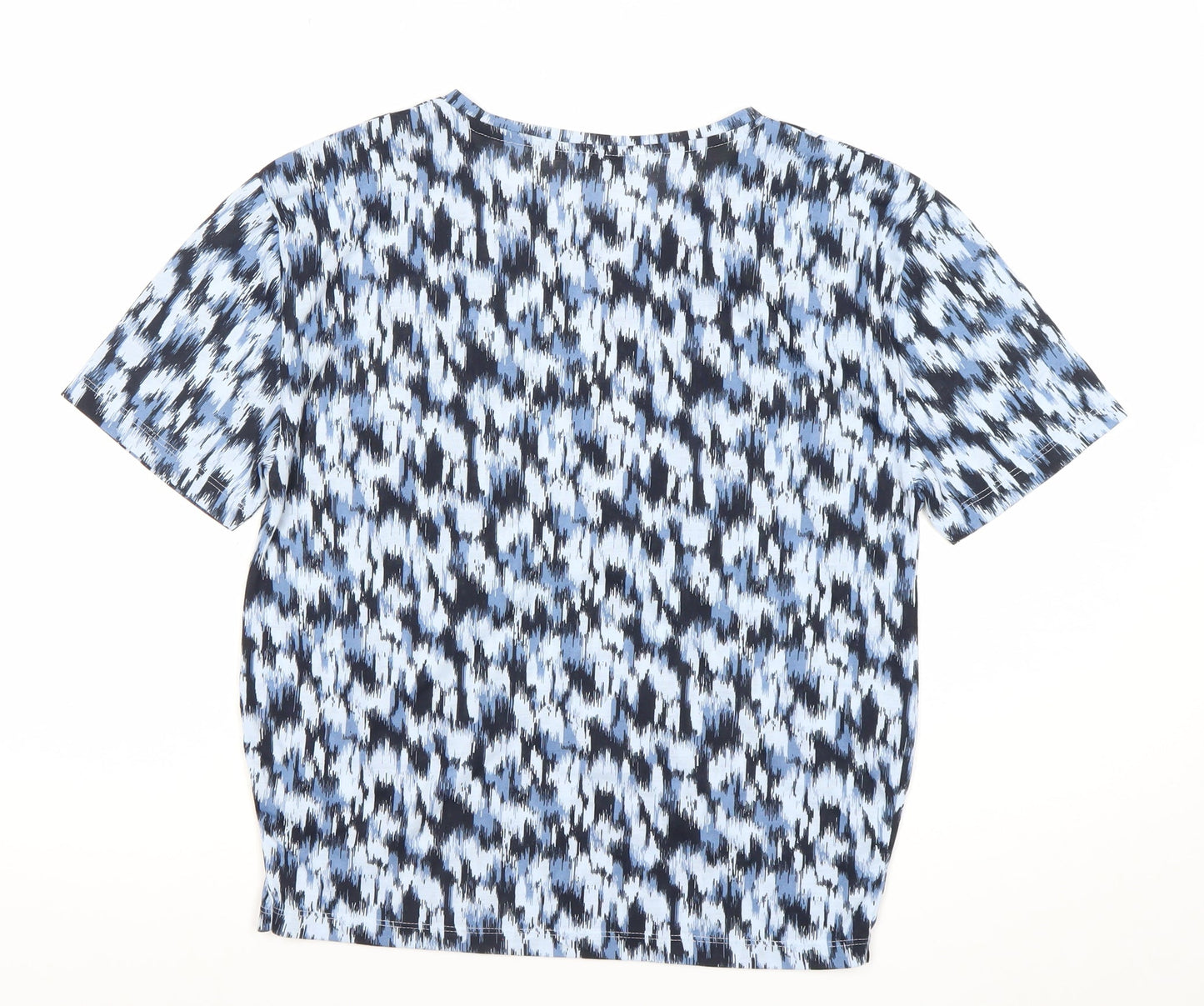 Marks and Spencer Women’s Blue Size 6 Geometric T-Shirt