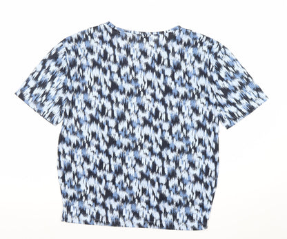 Marks and Spencer Women’s Blue Size 6 Geometric T-Shirt