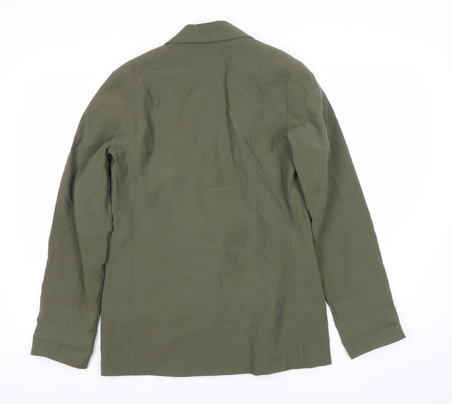Tu Women Green Size 8 Double-Breasted Blazer Jacket
