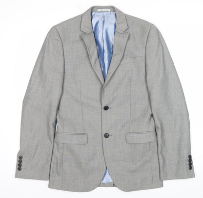 Cedar Wood State Men's Grey 34R Suit Jacket Regular Fit Blazer