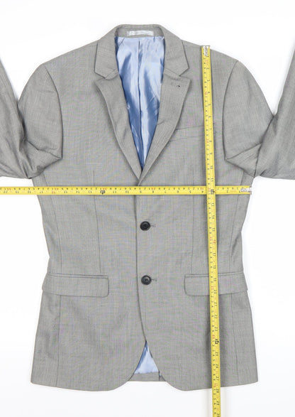 Cedar Wood State Men's Grey 34R Suit Jacket Regular Fit Blazer