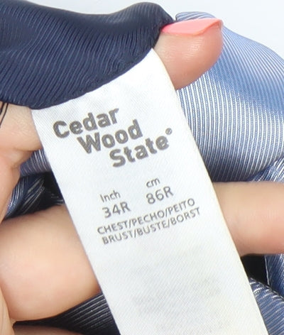 Cedar Wood State Men's Grey 34R Suit Jacket Regular Fit Blazer