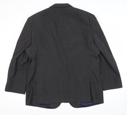 Next Men’s Grey 46in XL Suit Jacket Regular Fit Business Blazer
