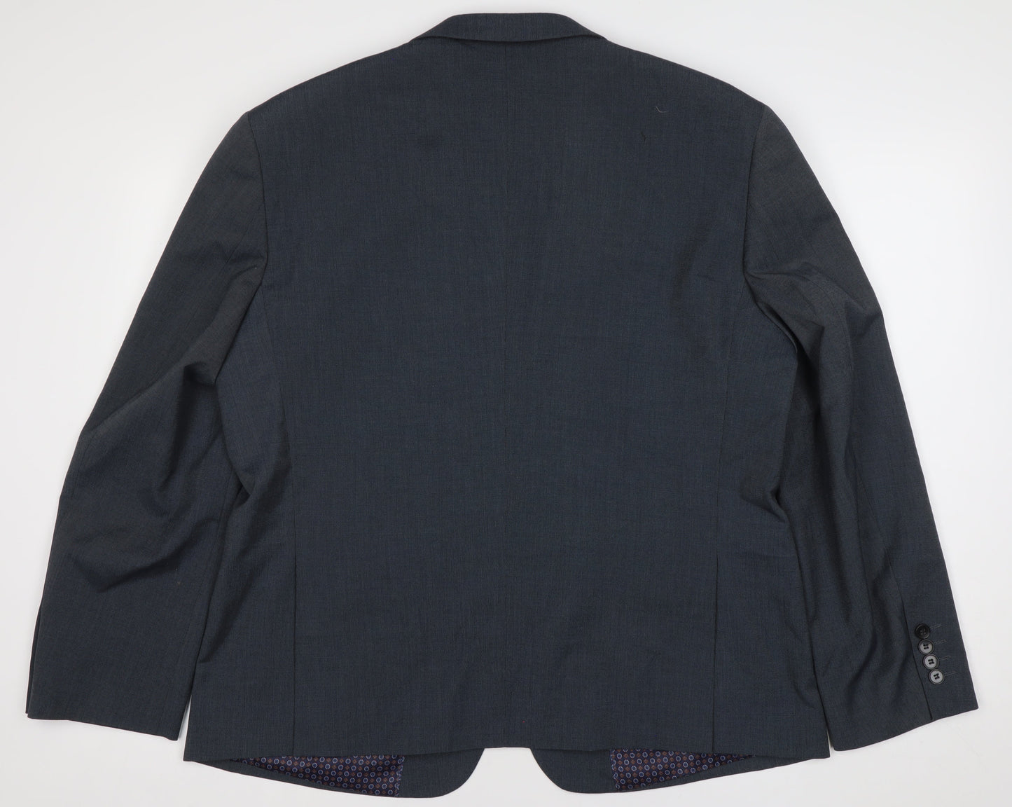 Skopes Mens Blue 46S Suit Jacket Notch Lapel Business Wedding