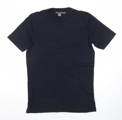 French Connection Men's Black Cotton Crew Neck T-Shirt Size S
