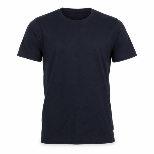 Front view of French Connection Men's Black Cotton Crew Neck T-Shirt, size S