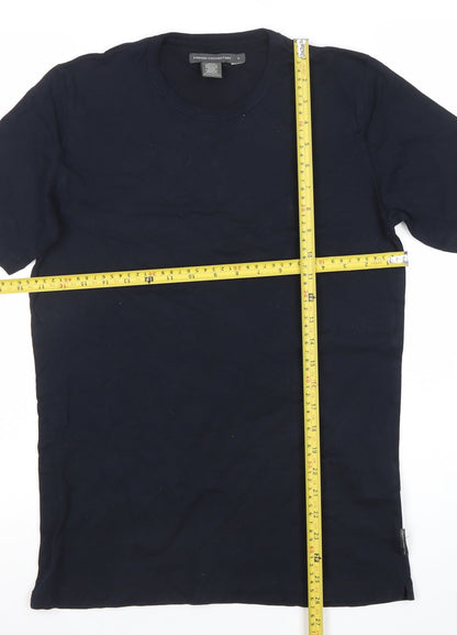 French Connection Men's Black Cotton Crew Neck T-Shirt Size S