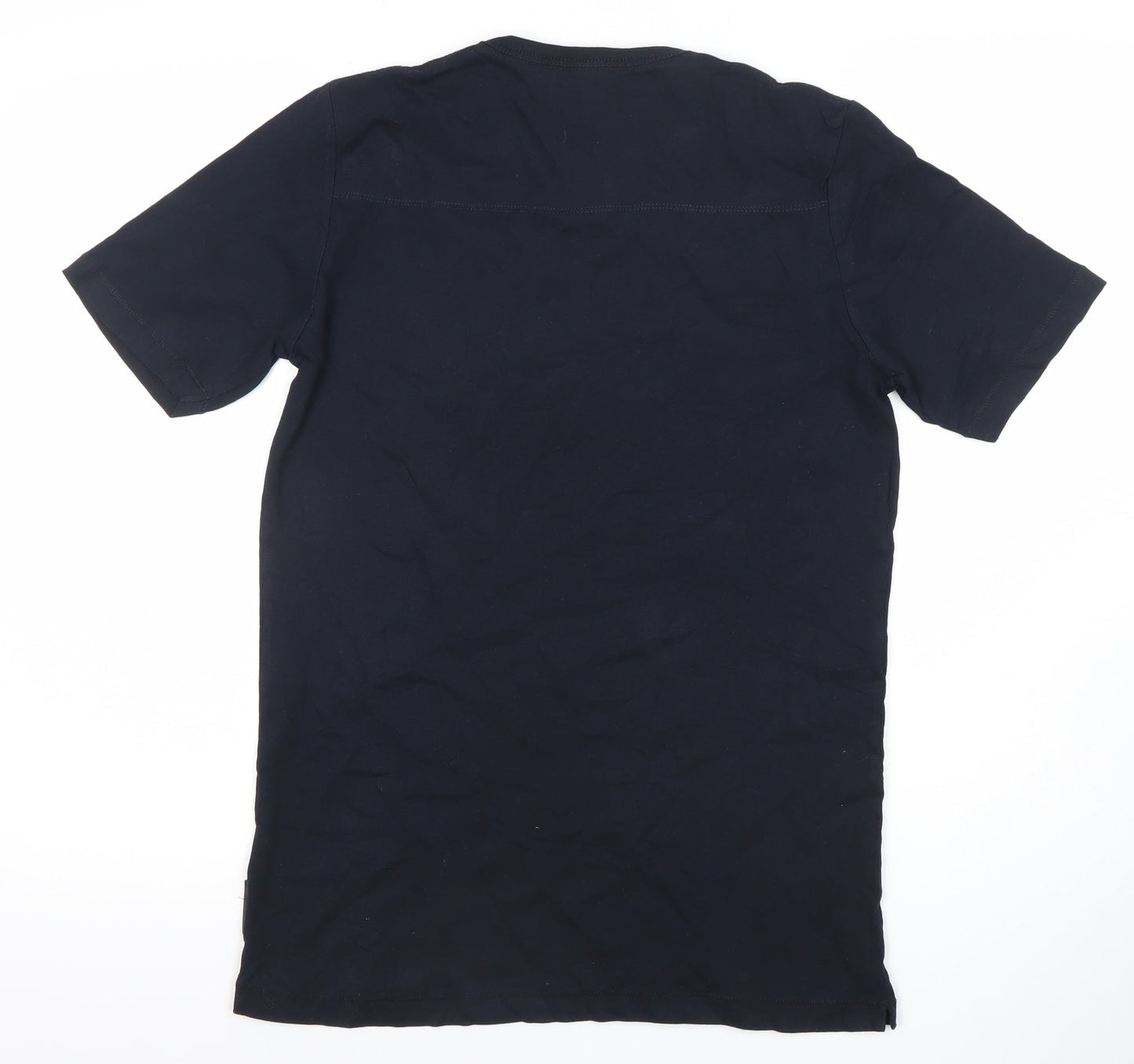 French Connection Men's Black Cotton Crew Neck T-Shirt Size S