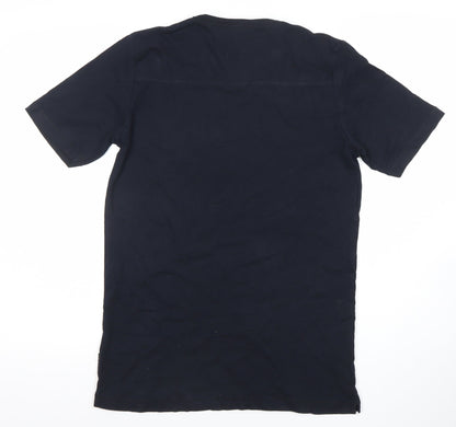 French Connection Men's Black Cotton Crew Neck T-Shirt Size S