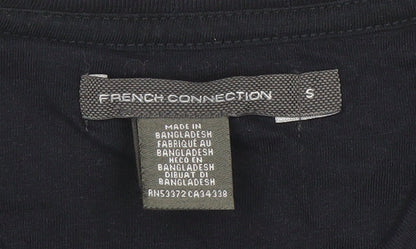 French Connection Men's Black Cotton Crew Neck T-Shirt Size S