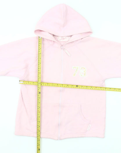 Pineapple Girls Pink Full Zip Hoodie M Logo Dance Casual