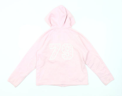 Pineapple Girls Pink Full Zip Hoodie M Logo Dance Casual