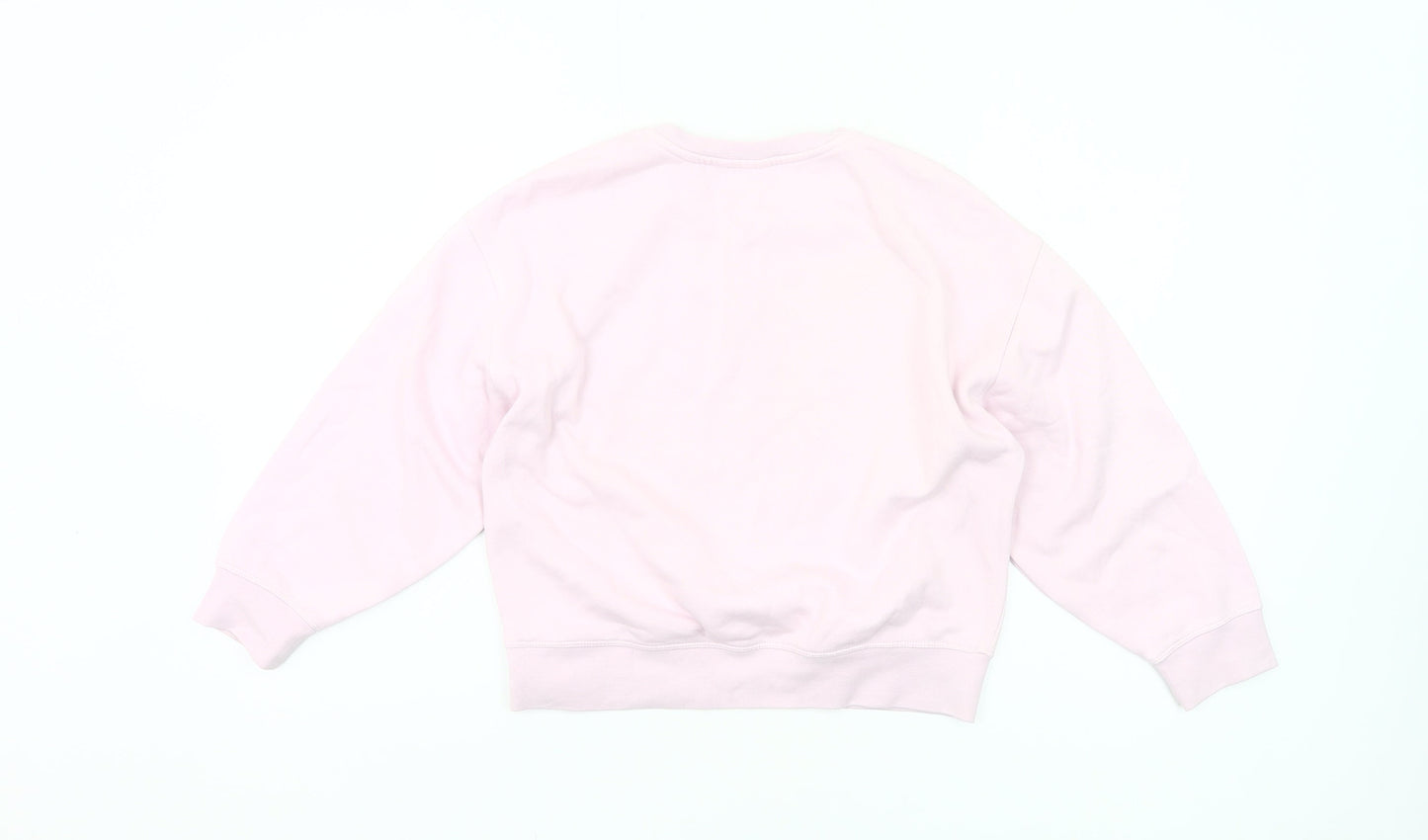 Next Girls Pink Sequin Star Sweatshirt Age 9 Years Long Sleeve Pullover