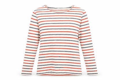 Samsøe Samsøe Womens Multicoloured Stripe Long Sleeve Cotton T-Shirt Size S