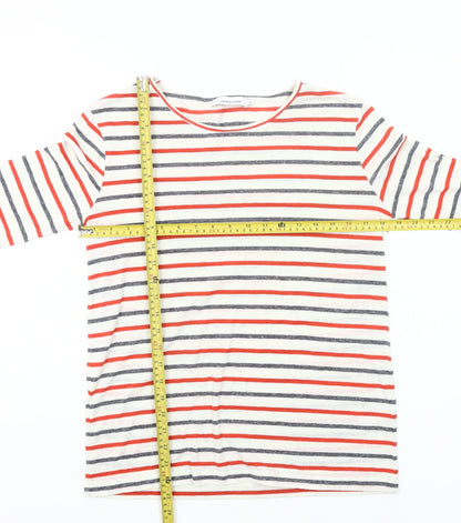Samsøe Samsøe Womens Multicoloured Stripe Long Sleeve Cotton T-Shirt Size S