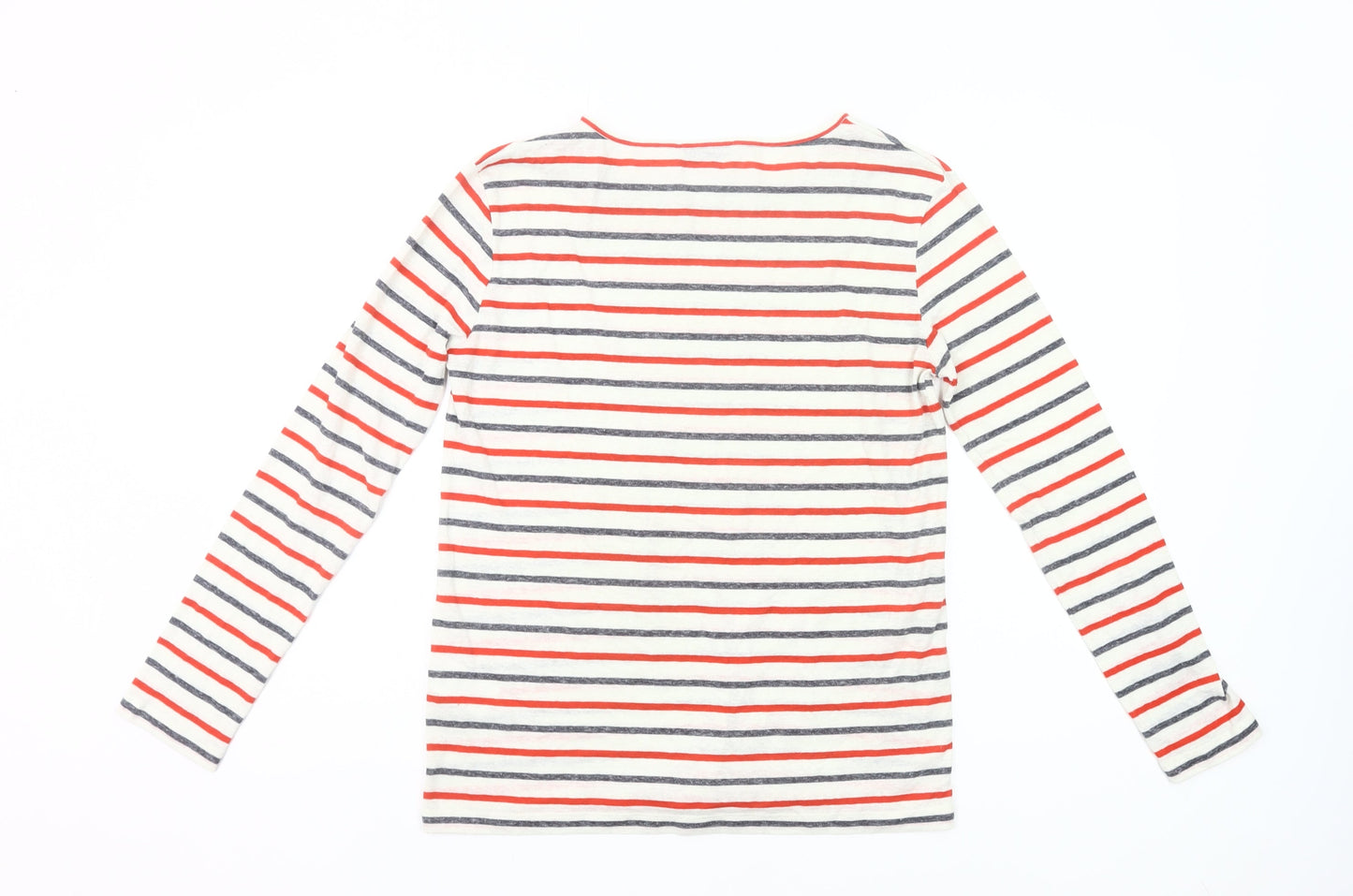 Samsøe Samsøe Womens Multicoloured Stripe Long Sleeve Cotton T-Shirt Size S